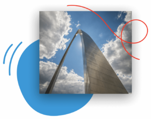 graphic of the gateway arch