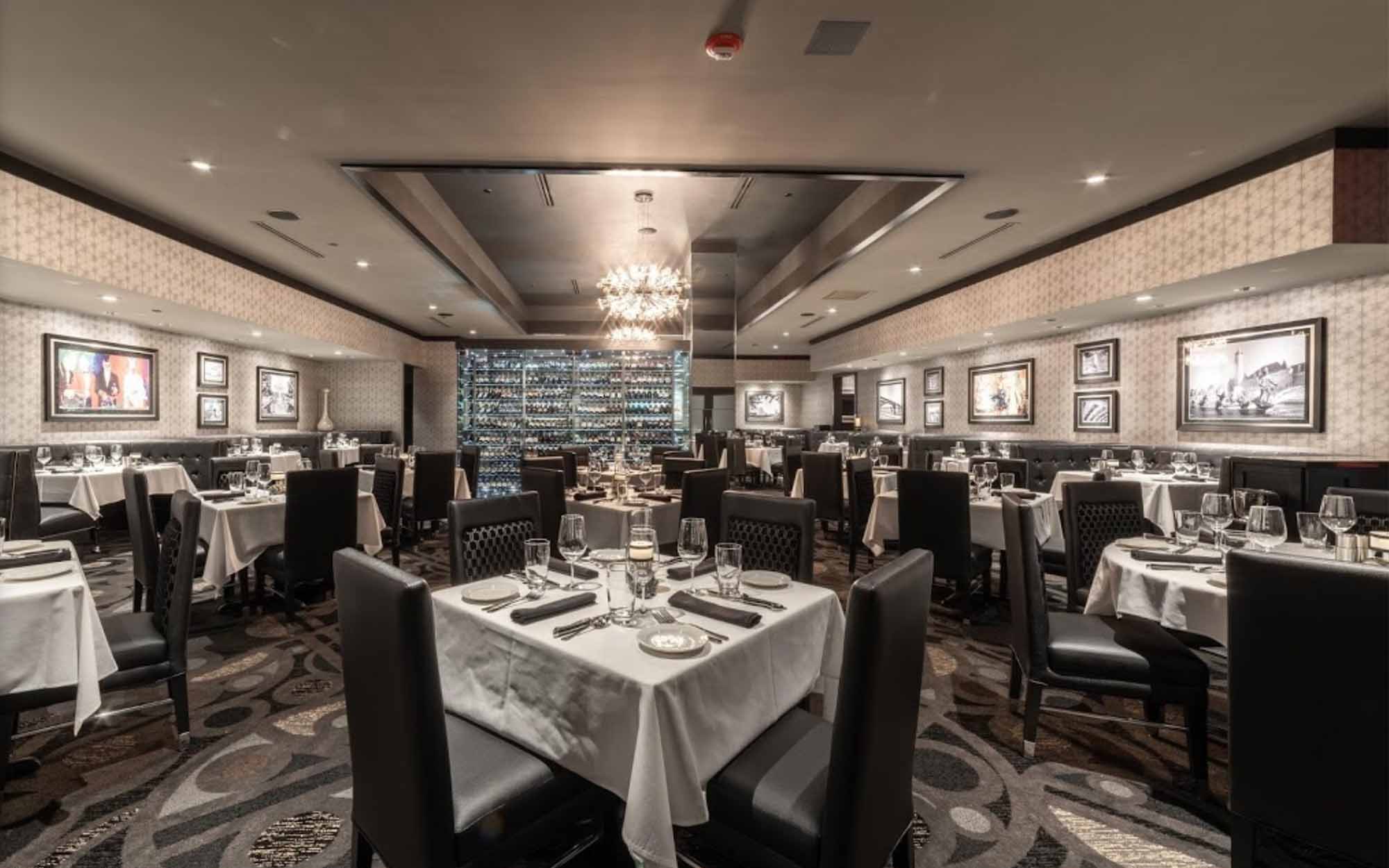 the inside of mortons steakhouse Laclede's Landing Association